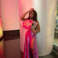 Elegant Slit Mermaid Birthday Party Dress Evening Dress     fg7182