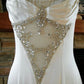 Vintage White Mermaid Prom Dress Wedding Dress     fg7199