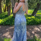 Mermaid Applique Long Formal Prom Dresses     fg6978