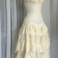 Champagne Lace Bridal Gown Halter Wedding Dress     fg7198