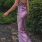 Purple Long Prom Dresses with High Slit,Evening Party Dresses     fg1421