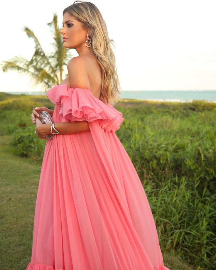 Pink long formal prom dress, long evening party Gown     fg897