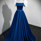 A-Line Satin Long Prom Dresses, A-Line Formal Dresses       fg6312