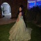 Sage Green Quinceanera Dresses 3D Flower Applique Sweet 16 Dress Ball Gown      fg6882