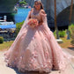 Sweetheart Handmade Flowers Tulle Quinceanera Dresses Ball Gown Sweet 16 Prom Gowns        fg5572