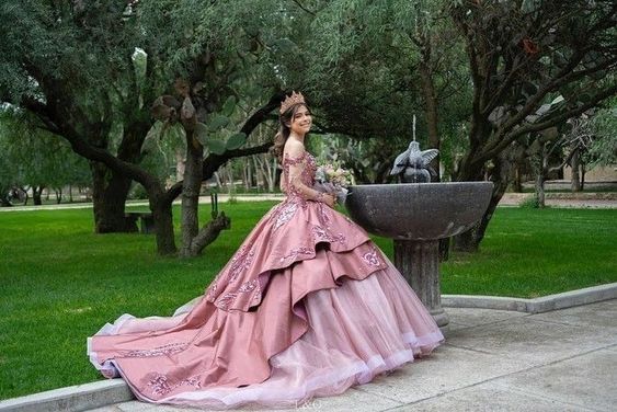 Sparkle Pink Vestidos De 15 Quinceanera Dress Princess Sequin Ball Gown Sweet 15 Birthday Dress       fg5678