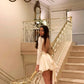 White mini dress for women sexy party dress Homecoming Dress       fg6012