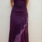 Purple Spaghetti Straps Sleeveless Party Prom Dress      fg5944