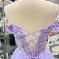 Off Shoulder Lavender Appliques Homecoming Dress Tulle Short Party Dress      fg5925