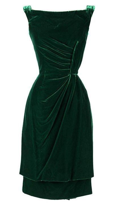 Green Velvet Short Homecoming Dress      fg5624