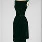 Green Velvet Short Homecoming Dress      fg5624