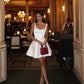 cute a line white straps homecoming dress 18th birthday outfits     fg5887