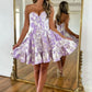 Floral Print A-Line Homecoming Dress       fg6367