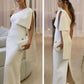 White One Shoulder Long Prom Dress Formal Party Dress    fg5626