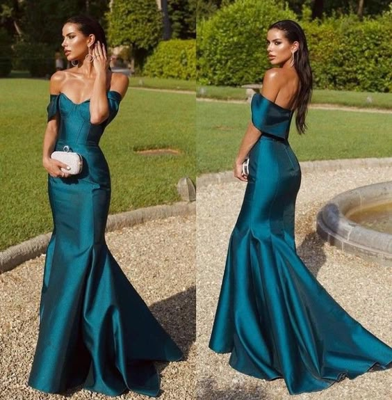 Elegant Mermaid Prom Dresses Formal Party Dress Off Shoulder Prom Gowns     fg6612