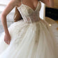 A-Line Spaghetti Straps Long Wedding Dress      fg5610