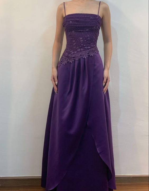 A-Line Evening Gown Formal Dress Purple Floor Length Sleeveless Dress     fg6655