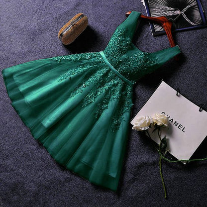 Dark Green Homecoming Dress Party Dress       fg5389