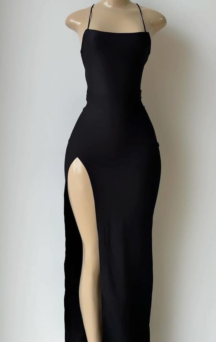 Elegant Black Prom Dresses, Fashion Party Dress With Slit       fg6448