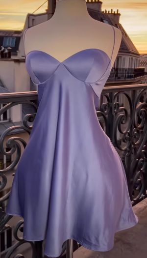 Sexy A line Lilac Short Homecoming Dresses Cocktail Dress       fg6491