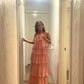 Halter Pink Layer Long Prom Dress Chiffon Birthday Dress         fg6405