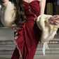 Evening Party Dresses Elegant Mermaid wine red stunning dress  fg7175