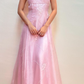 long prom dress pink evening gown      fg6910