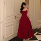 A-line Burgundy Prom Gown Party Dresses      fg6877