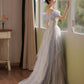 Off Shoulder Sequin Tulle Long Prom Dress, Formal Evening Dresses         fg4970