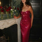 Burgundy Sequin Evening Dress,Party Prom Dress   fg5348