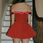 Red Short Party Gown Homecoming Dress birthday dress      fg5315