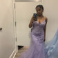 lilac prom dress Mermaid Long Formal Dresses      fg5271