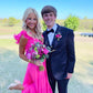 Elegant Hot Pink Long Prom Dresses     fg2342