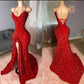 Sexy Mermaid Prom Dress Sequins Long Formal Gowns     fg5206