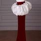 Burgundy Sweetheart Mermaid Velvet Prom Dress With Removable Sleeves     fg5032