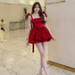 Red Straps Homecoming Dress Party Dress       fg5400