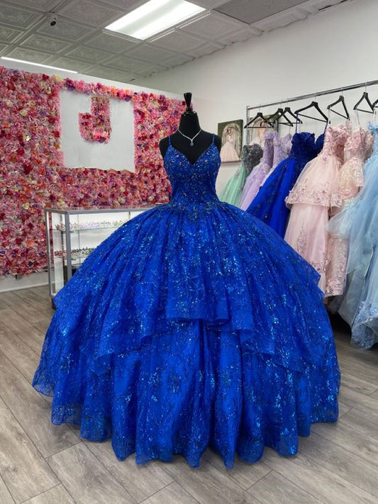 Blue Ball Gown Quinceanera Dress         fg4348