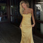 Simple Satin Mermaid Spaghetti Straps Long Evening Prom Dresses        fg4966