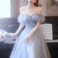 Gray tulle beads short prom dress party dress      fg3825