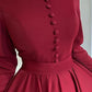 A-Line Dark Red Prom Dress Simple Elegant Dress    fg3566