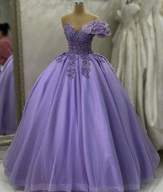 Lavender Prom Dress Ball Gown Evening Formal Party Gowns        fg4250