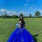 Royal blue quinceañera dress Ball Gown Evening Dress      fg3938