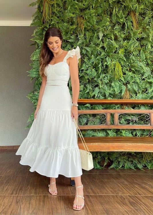 White Party Dress Lady Fashion Homecoming Gown     fg3689