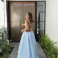 Light Blue Evening Gown Formal Evening Long Two Piece prom gown     fg4172