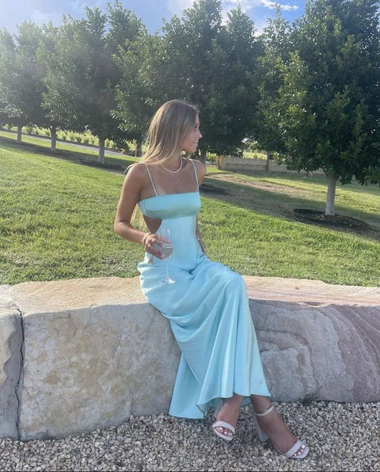 Light Blue Prom Dress Long Evening Dress       fg4136