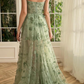 Green Tulle Butterfly Long Prom Dress      fg3594