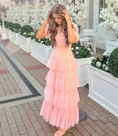 pink prom dress long evening formal gown      fg4272