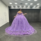 Lilac Wedding Dress, Lilac Quinceanera Dress, Lilac Bridal Gown     fg4616