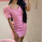 Pink Sheath Short Prom Dress,Pink Homecoming Dress      fg6147