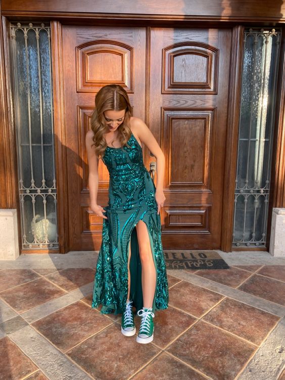 New arrive green prom dress Evening Gown Long Prom Dresses      fg3201